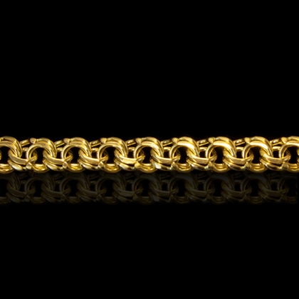 Złota Bransoletka 20cm Pełny splot Garibaldi 3,5mm pr.585